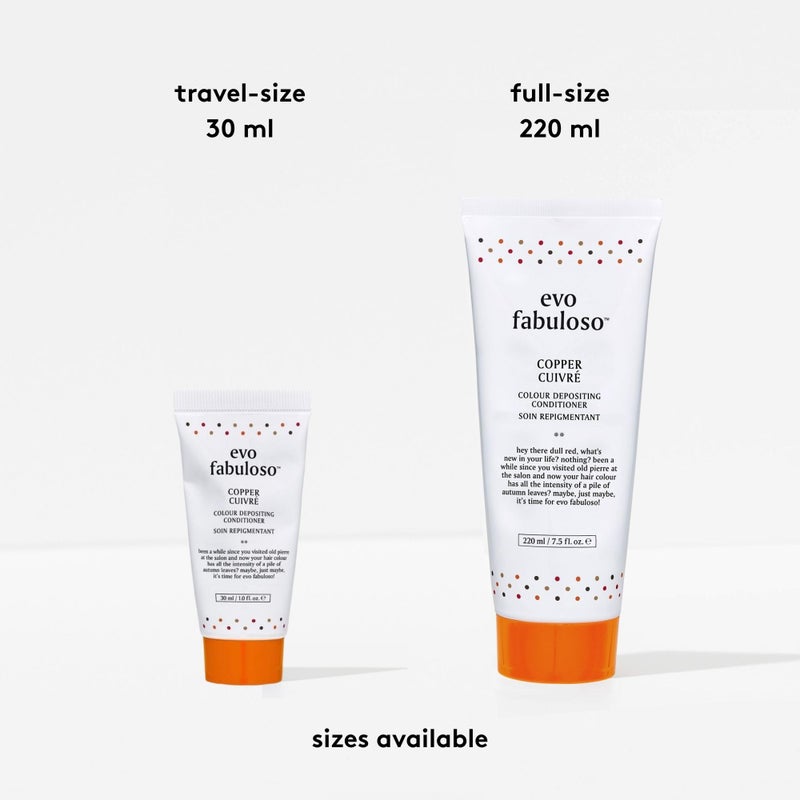 EVO بلسم إيفو فابولوسو لتلوين النحاس - حجم السفر لتلوين فوري، بلسم مغذي لإضافة اللمعان في 3 دقائق - 1.0 أونصة سائلة - Image 3